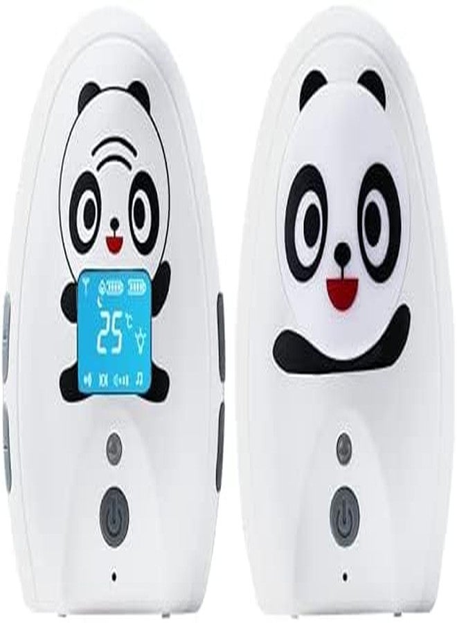 TimeFlys Audio Baby Monitor TimeFlys Mustang Panda, Both Unit Portable, Talk Back Intercom, Long Range up to 1000 ft, Temperature Monitoring and Warning, Lullabies, Vibration, LCD Display, Night Light - Image 1